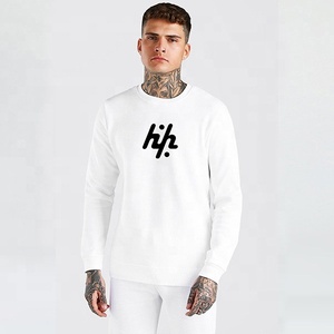 Sudadera blanca con logo personalizado para hombre, Jersey masculino con cuello redondo, OEM, producto de Huzaifa, se acepta aplicación en efectivo, PayPal - Product Image 1