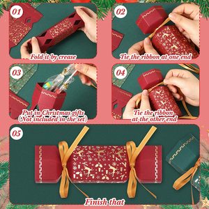 Flat Pack DIY <strong>Custom</strong> Luxury Christmas <strong>Cracker</strong> With Small Gifts Promotional Party Supplies - Product Image 6