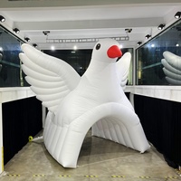 Tente tunnel gonflable d'extérieur blanche économique avec souffleur, éclairage LED, imperméable et durable pour la location, les événements sportifs et la publicité