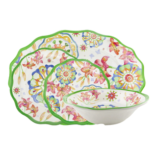 Doxsebest — ensembles <span class=keywords><strong>de</strong></span> table en mélamine, style quotidien, assiette ronde, à usage domestique, ensemble <span class=keywords><strong>de</strong></span> dîner 12/16 - Product Image 1