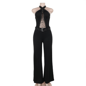 6 <b>Women's</b> Elegant SlimFit Laceup <b>Rompers</b> Backless Sey Party Jumpsuit - Product Image 6