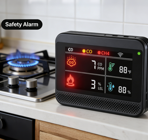 Aectec A1 Desain Ringkas Konduktor Tunggal Pemantau Kualitas Udara Mini Genggam Portabel TUYA WIFI Pengukur Gas Bahan Bakar - Product Image 3