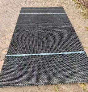 Jaring Ayak Getar Baja Mangan Tegangan Tinggi Tenun Polos Kawat untuk Penambangan Batu Penghancur Batu Penyaringan Penghancuran - Product Image 4