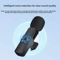 Microphone Lavalier Sans Fil K8K9 Plug-and-Play Exclusif Transfrontalier pour Diffusion en Direct (Un-à-Deux) avec Réduction de Bruit SNR de 70 dB