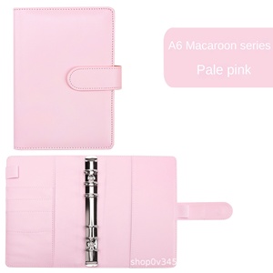 Hot bán A6 Macaron bìa cứng máy tính xách tay đơn giản dễ thương 6-lỗ Dây Kéo Túi 100 trang Sheets đối với trường hóa đơn thay đổi lưu trữ - Product Image 5