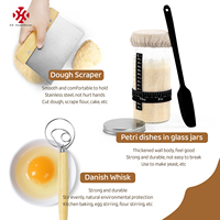 Kit de démarrage de levain en verre conique XH avec paniers de levage en rotin pour la fabrication artisanale de pain, idéal pour les cadeaux