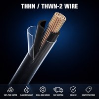 Cable Eléctrico para Construcción THHN/THWN de Cobre Calibre 14-8 AWG 600V con Aislamiento de PVC para Cableado Doméstico y Calefacción, Venta al por Mayor Directa de Fábrica