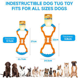 AFP-Juguete interactivo para perros de entrenamiento al aire libre, juguete para masticar, juego de tira y afloja, juguete para masticar mascotas con 2 asas, juguete de goma resistente y duradero para perros - Product Image 2