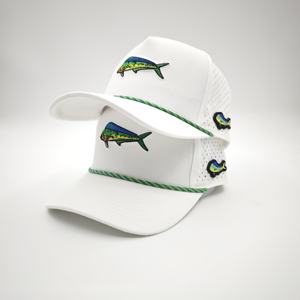 Casquette Snapback Imperméable Ajustable avec Logo Brodé de Haute Qualité, Découpe Laser Personnalisée, Trous de Performance et Motif Léopard à Pois - Product Image 6