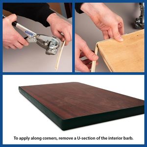 16mm trung tâm barb TEE đúc <span class=keywords><strong>PVC</strong></span> Vinyl t đúc hồ sơ t cạnh dải cho các dự án nhỏ, máy Arcade và cạnh bảng - Product Image 4