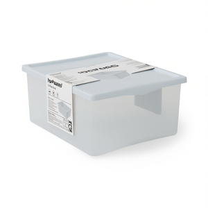 Boîte de rangement Spring M blanche en PP transparent 435x380x440mm 20-35L – Conteneur pour l'organisation à domicile et au bureau - Product Image 3