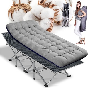 <span class=keywords><strong>Lit</strong></span> <span class=keywords><strong>de</strong></span> camp portable antidérapant noir pour l'extérieur, canapé-<span class=keywords><strong>lit</strong></span> avec cadre en acier, tissu Oxford double couche, pour usage domestique - Product Image 2