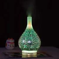 Humidifier Kreatif Lampu LED Aroma 3D Art Fireworks Aromaterapi Mini Humidifier Kaca Diffuser Cahaya