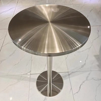 Table basse de salon KOZY K-8884 en acier inoxydable moderne de couleur naturelle