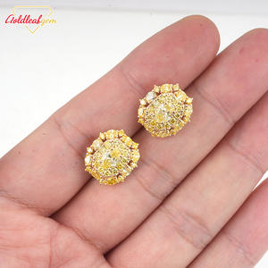 Pendientes de Diamante Amarillo Ovalado Cultivado en Laboratorio Goldleaf, con Certificado IGI, HPHT CVD, Oro Real de 18K/14K, Joyería para Compromiso y Boda para Mujer - Product Image 5