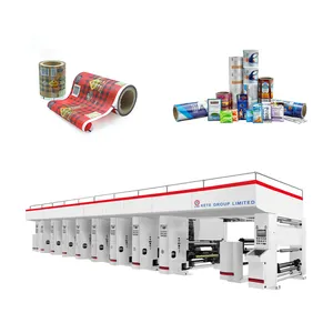 Economic Type 4 Colors Roto Gravure Printing Machine PE PVC BOPP PP OPP Rotogravure Printing Machine