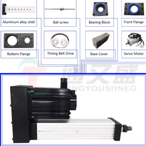 Attuatore Lineare a Basso Rumore con Velocità Regolabile, Motore Elettrico <span class=keywords><strong>Servo</strong></span> Cilindrico con Cuscinetti in Alluminio Non Standard per Simulazione di Movimento - Product Image 3