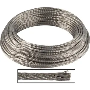 316/304 Stainless Steel Wire Rope 7x19 Estrutura 16mm Lifting Traction Soft Wire Rope Factory Direct Sales