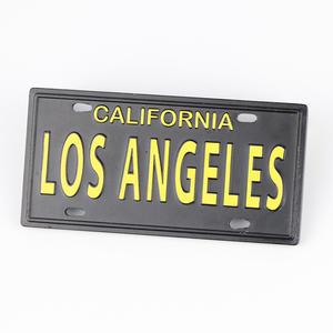 Aimants de réfrigérateur et plaques d'immatriculation de voiture en métal personnalisés en gros, souvenirs touristiques de la ville de Los Angeles - Product Image 5