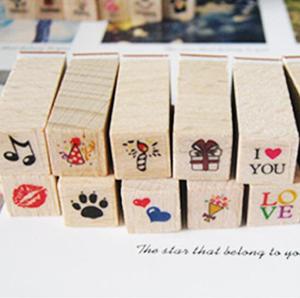 Simple en bois mignon Mini sceau bricolage journal sceau combinaison petit timbre - Product Image 4