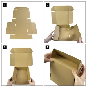 100% produttore stampato pieghevole Custom colore abbigliamento imballaggio riciclabile Kraft scatole di spedizione Logo personalizzato scatola cartone animato