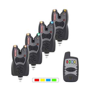 Ensemble d'alarme de morsure de pêche sans fil Topline avec fonction de <span class=keywords><strong>Test</strong></span> de portée 1 + 4 alarme de pêche à la carpe et récepteur matériel de pêche à la carpe - Product Image 2