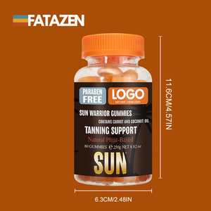 Gummies Sun Warrior ODM : Accélérateur de Bronzage, Nourrissant pour la Peau, Sans Parabène, à Base de Plantes Naturelles, Carotte, Huile de Coco, Vitamine E - Product Image 2