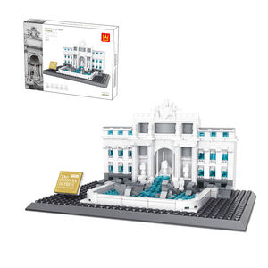 4212 Bloques de Construcción de la Fuente de Trevi - Roma, Italia, Modelo de Bloques de Construcción de la Fuente de Trevi, Juguete Educativo - Product Image 1