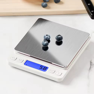 <span class=keywords><strong>Balance</strong></span> de <span class=keywords><strong>cuisine</strong></span> 3000g 0.1g de précision en acier inoxydable 304 avec rétroéclairage LCD et plateau, idéale pour le café, la pâtisserie et les coffrets cadeaux - Product Image 1