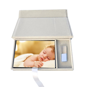Personalização Linho <span class=keywords><strong>USB</strong></span> <span class=keywords><strong>Box</strong></span> Photo Album Embalagem para <span class=keywords><strong>Gift</strong></span> <span class=keywords><strong>Box</strong></span> for Wedding Family Baby Memory - Product Image 5