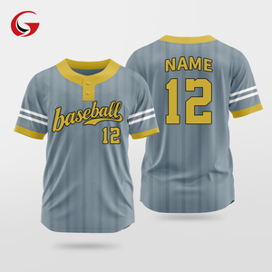 Maillot de baseball vierge en gros pour impression numérique, logo, nom, uniforme sportif, boutons cousus, maillot de baseball personnalisé pour homme Pbq2502 - Product Image 1