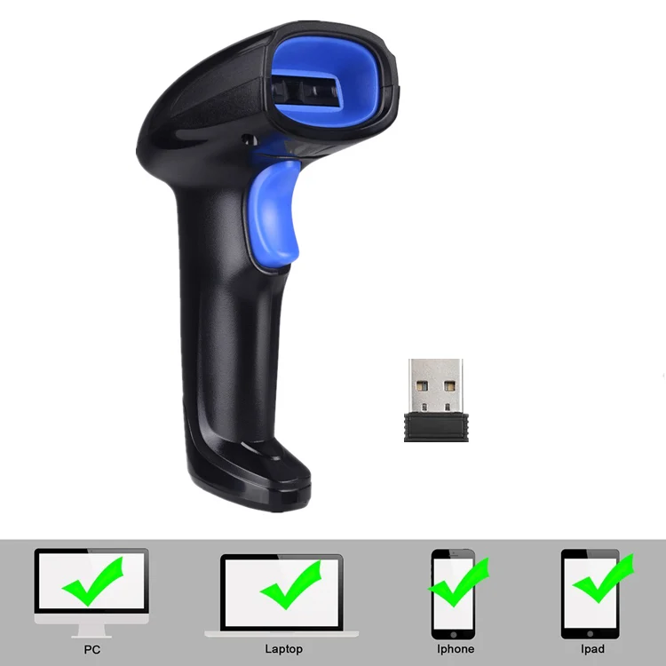 No Driver Need Plug and Play 2D BT Barcode Scanner Convenient Easy to Use