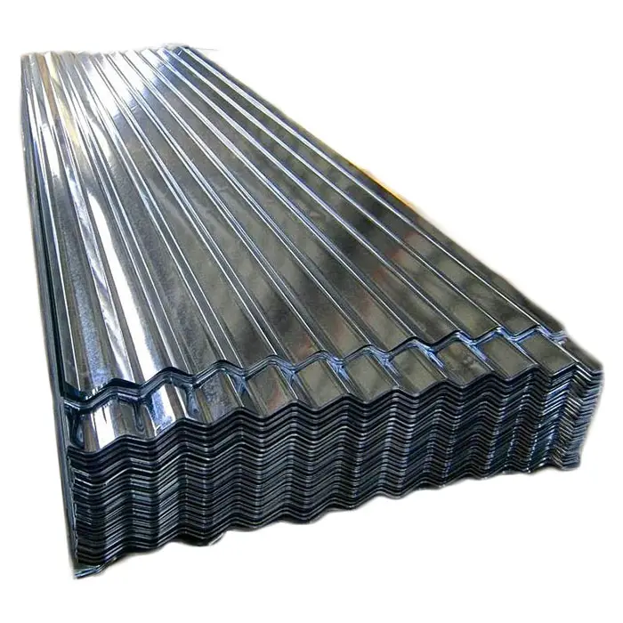 Hoja de techo de metal corrugado galvanizado DX51D Gi Hoja de acero para techos