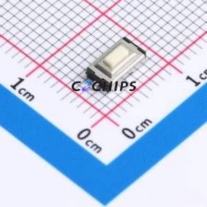 TSE36331-025D543DF-R3000 Tactile Switch SMD,6x3.7mm Switch Single Pole Single Throw Rectangle Button 2.8N Horizontal Mount - Product Image 1