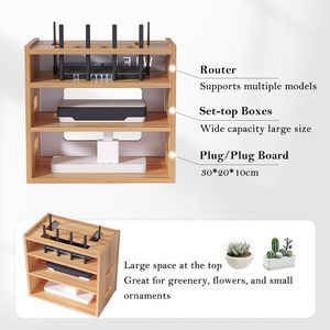 Organizador de Cables, Estante de Madera para Enrutador, <span class=keywords><strong>Caja</strong></span> Impermeable para Enrutador, para Oficina y Hogar - Product Image 5