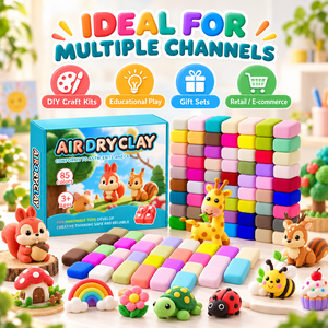 Ensemble d'argile à séchage à l'air, 85 couleurs, pack bonbons, barres d'argile à modeler, douces, brillantes, non collantes, pour enfants, bricolage, artisanat, vente en gros - Product Image 5