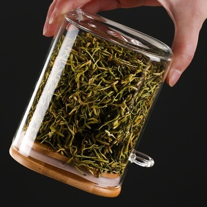 Top bán tre nắp lọ thủy tinh 400ml/1000ml tự nhiên nhà bếp thực phẩm lưu trữ container với nhiệt và chì miễn phí muỗng nhỏ moq - Product Image 5