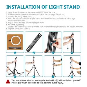 Kit d'éclairage annulaire LED <span class=keywords><strong>Neewer</strong></span> - Lampe annulaire de 18 pouces pour YouTube, maquillage, studio photo, avec support d'éclairage - Product Image 2