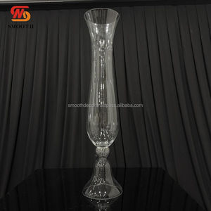 Jarrón de Hierro en Forma de Trompeta Grande, Popular para Decoración de Bodas y Eventos, 3 Pies, Transparente, para Centros de Mesa con Flores - Product Image 2