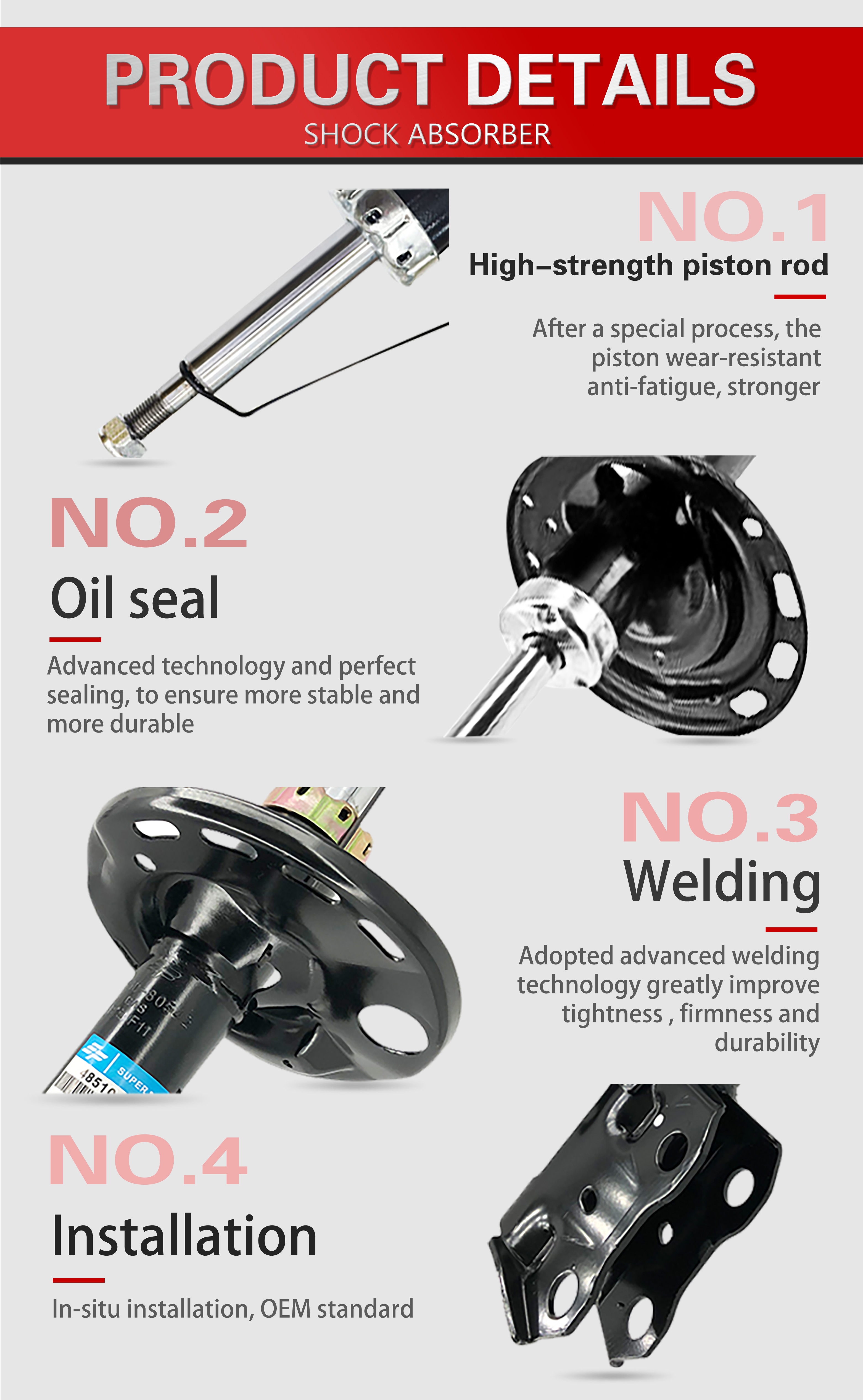 Toyota Urban Cruiser Parts - High-Quality Shock Absorber 339134