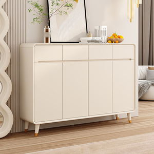 Armoire à chaussures de style crème moderne <span class=keywords><strong>en</strong></span> <span class=keywords><strong>bois</strong></span> multicouche de grande capacité Rangement suspendu Vêtements Ménage Porte Salon Entrée - Product Image 2