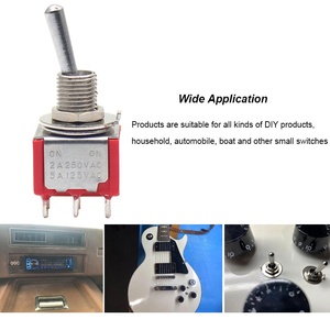 Mini 6-pins spdt chuyển đổi chuyển đổi <span class=keywords><strong>2</strong></span> vị trí momentary thu nhỏ chuyển đổi cho Xe thuyền AC 5A/125V 2A/250V On-On - Product Image 6