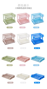 Single-Layer <strong>Plastic</strong> Dish Drying Rack <strong>Kitchen</strong> <strong>Utensils</strong> and Tableware Bowl Storage Water Basket Bowl Rack - Product Image 5