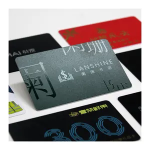 Customized LOGO Hard PVC Plastic Business Card UV Printing Frosted Transparent VIP Card with Magnetic Stripe