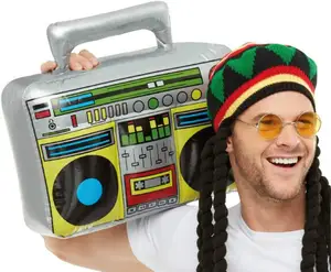 Şişme's Boom Box & Retro Jumbo cep telefonu için maske parti dekorasyon adam kadın çocuklar yetişkinler için Vintage radyo telefon