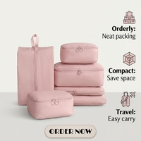 Usine OEM ODM, bagages de compression durables personnalisés, ensemble de 6 sacs de rangement de voyage, organisateur de voyage, sac de rangement