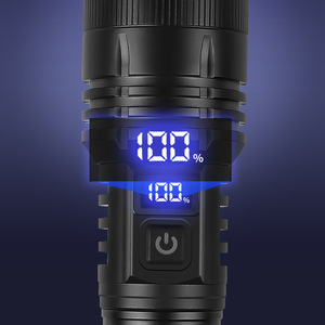 Led Long Range Zoom <b>Flashlight</b> 30W Xhp70 <b>Rechargeable</b> Digital Display Outdoor Tactical Light - Product Image 2