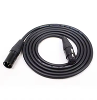 Câble XLR professionnel 3 broches avec gaine en PVC et blindage combiné, câble audio mâle-femelle pour microphone, haut-parleur, mixeur