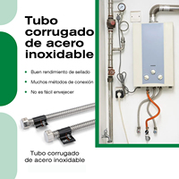 IFAN en promotion : Connecteur de robinet de lavabo, Tuyau flexible métallique, Tuyau ondulé en acier inoxydable, Soufflet en acier inoxydable