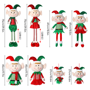 Wholesale Animated Modern <b>Christmas</b> <b>Elf</b> Doll Ornaments Retractable Standing for Home Office Window <b>Decoration</b> - Product Image 6